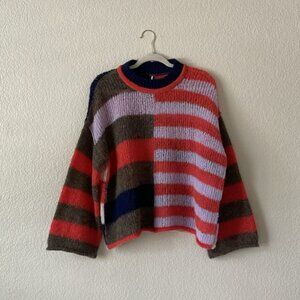 Free People Alpaca Crewneck Sweater Wide Sleeve